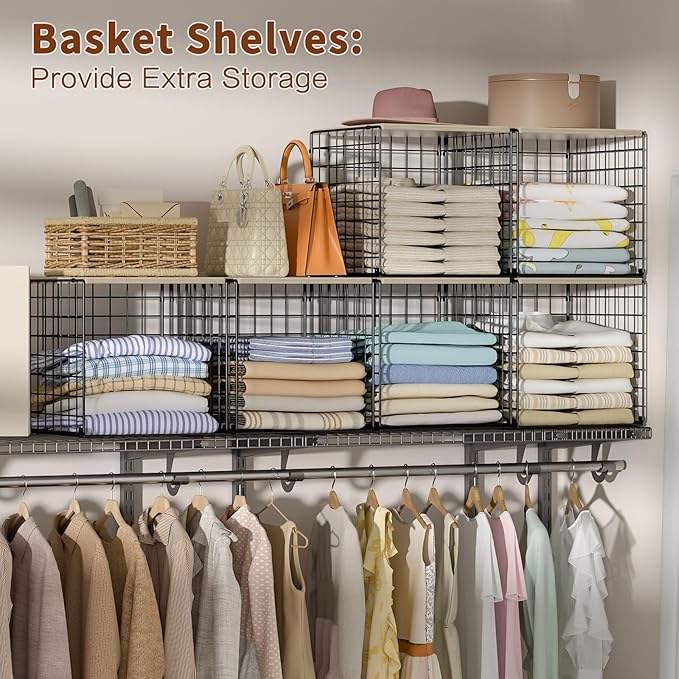 3PCS Stackable Closet Organizers and Storage, Shelves - Image 8
