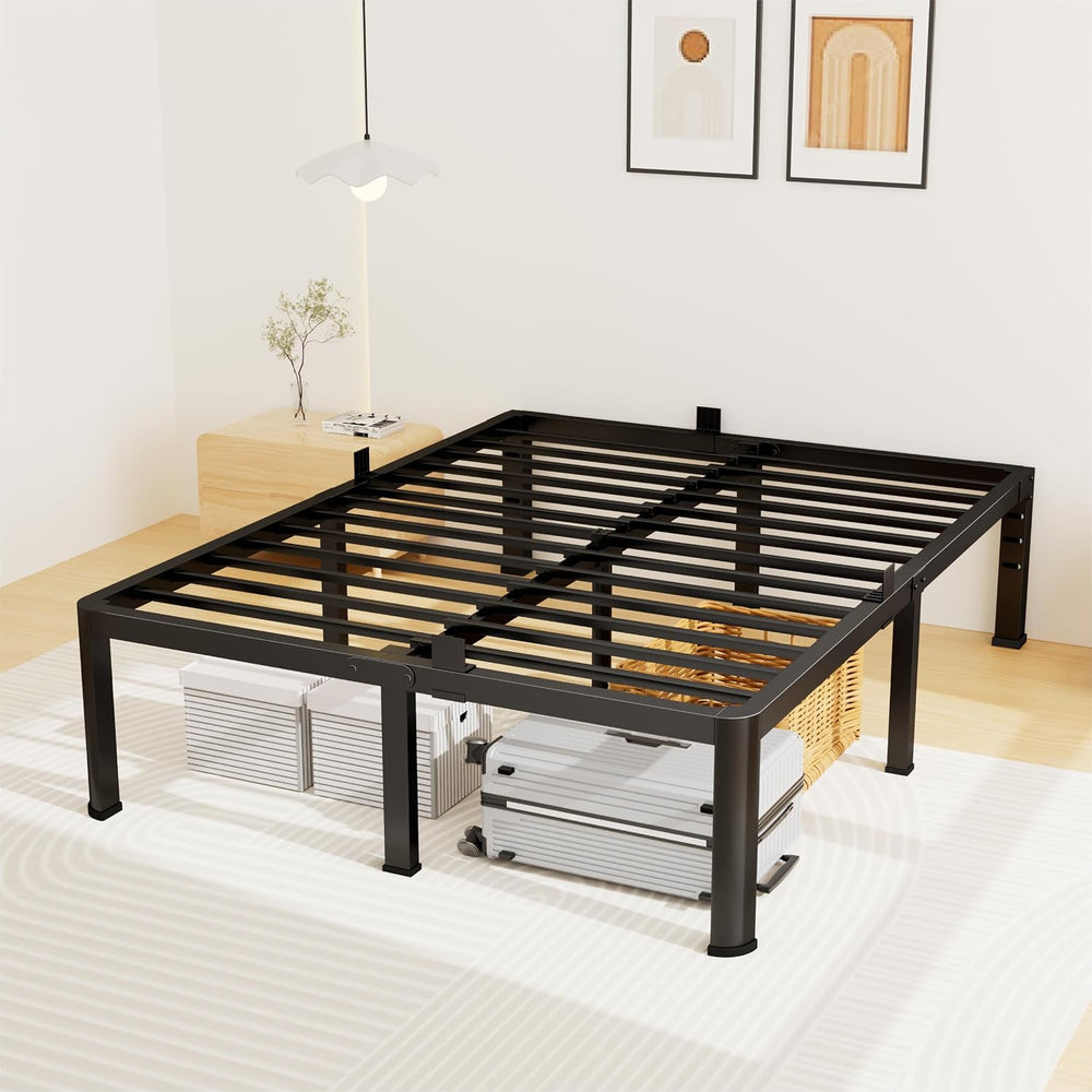 Superay 14 Inch Full Metal Bed Frame with Rounded Leg, Mattress Stopper