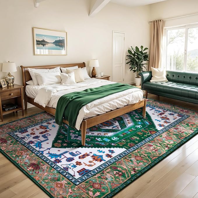 SERISSA 6x9 Area Rugs for Living Room, Large Washable Non-Slip Boho Rug - Image 3