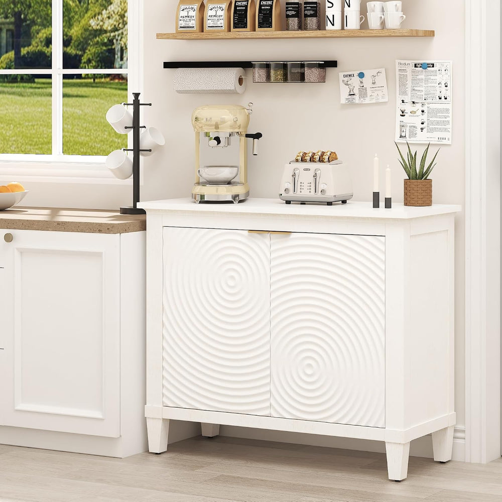 karlott Buffet Cabinet with Storage, Sideboard Accent Cabinet, Annual Ring | ...