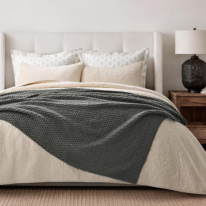 EVERGRACEHOME Chunky Chenille Knit Throw Blanket - Image 2