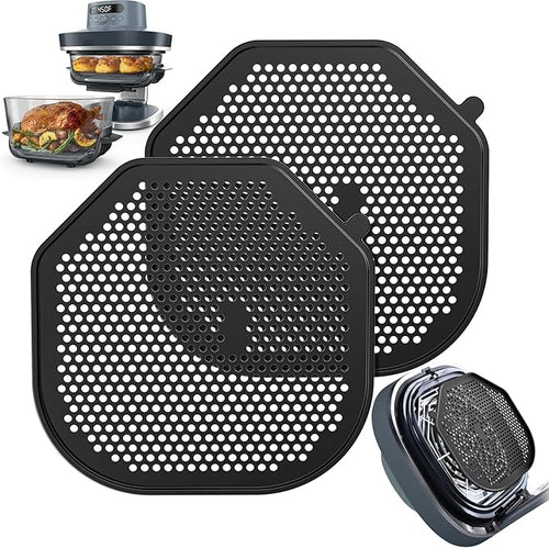 2 PCS Silicon Splatter Shield for Ninja Crispi Pro Air Fryer, Heat-Resistant by HOMELYLIFE