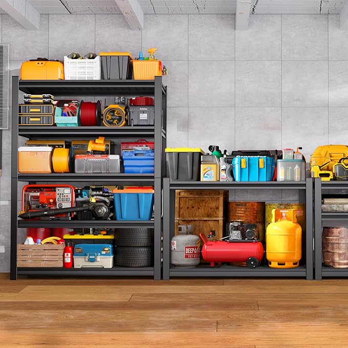Garage Shelving-3000 lbs 5 Tier Storage Shelves, Adjustable Heavy Duty Metal - Image 2