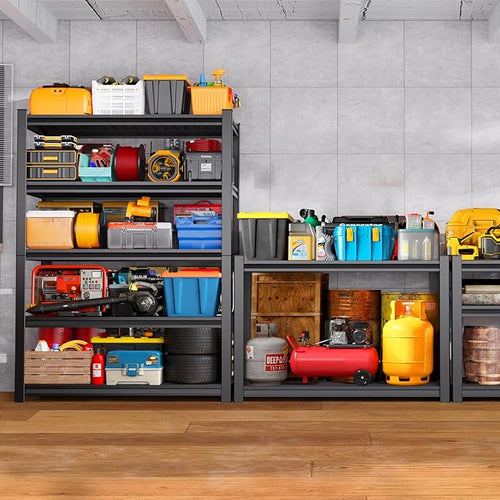 71"H Garage Shelving-3000LBS 5 Tier Storage Shelves, Adjustable Heavy Duty - Image 2