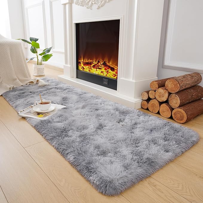 Chicrug Soft Runner Rugs for Bedroom Living Room Plush Fluffy Rug 2x10 Feet - Image 4