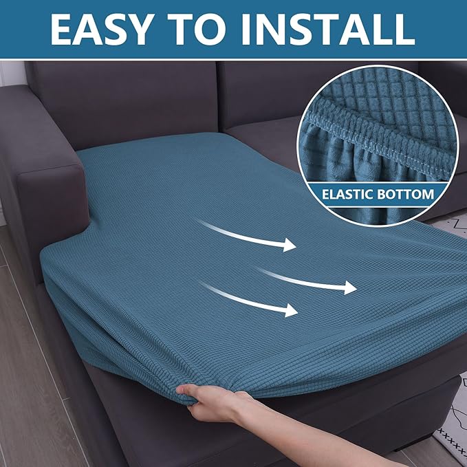 hyha Waterproof Sectional Couch Covers, Non Slip Sofa Couch Cushion Covers L - Image 8
