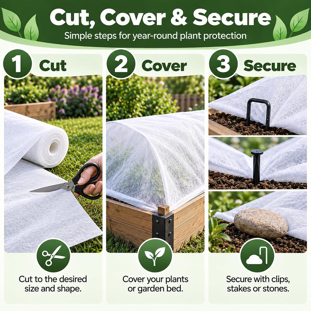 SPORTYOUTH 2Pack Plant Covers Freeze Protection 10x30Ft Floating Row Cover