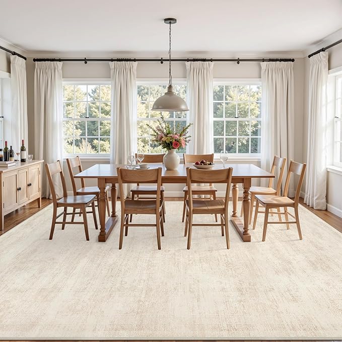5x7 Area Rugs for Living Room: Vintage Boho Neutral Washable Rug Indoor Soft - Image 9