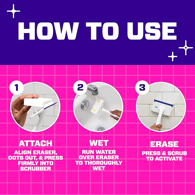 Mr. Clean Magic Eraser Shower & Tub Scrubber, Bathroom Cleaner, All in One - Image 10