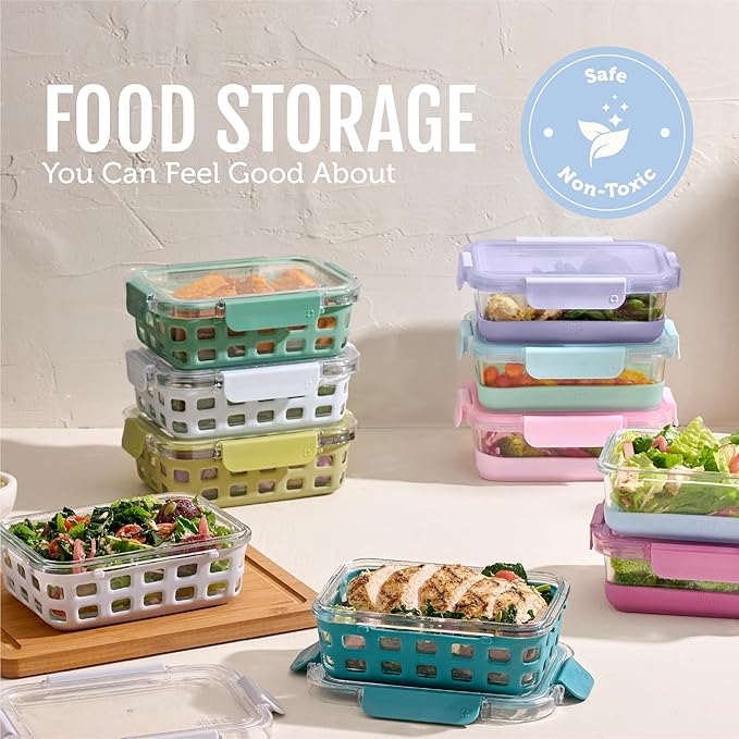 Ello Duraglass 3.4 Cup Meal Prep Sets 10Pc, 5 Pack Set- Glass Food Storage - Image 7