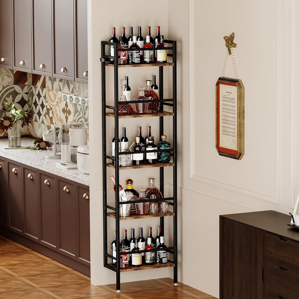 Homeiju 5-Tier Freestanding Wine Rack, 60 Bottles Wine Racks for Wall Mounted...