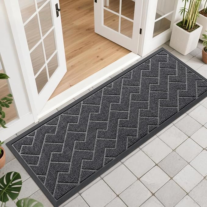 OLANLY Front Door Mat Indoor Outdoor Entrance, Waterproof All-Season, by OLANLY