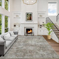 6x9 Area Rugs Washable Rug: Large Modern Abstract Living Room Rug Soft by GENTDRIZZ