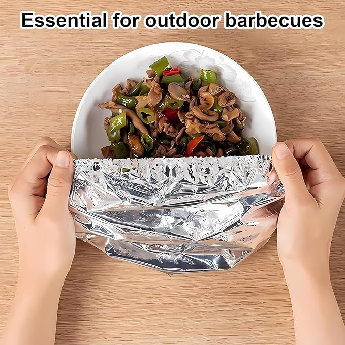 70PCS Reusable Aluminum Foil Food Covers, Aluminum tin Foil Insulation Cover - Image 6