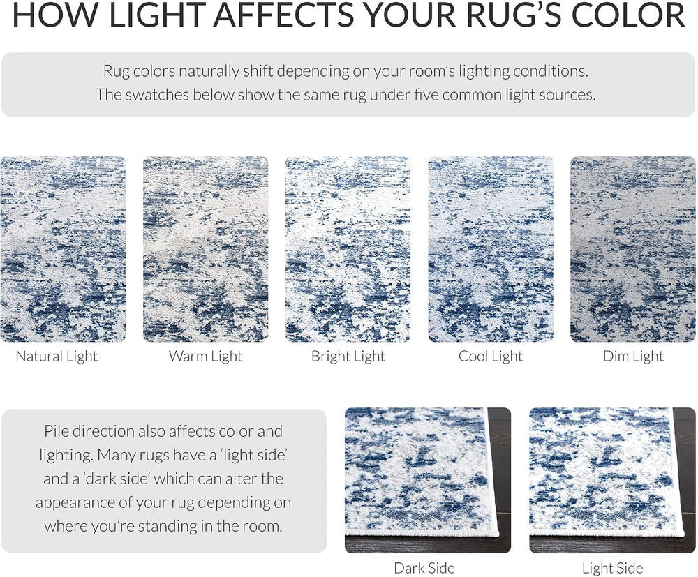 SAFAVIEH Amelia Area Rug 9'x12', Modern Navy & Grey ALA705N