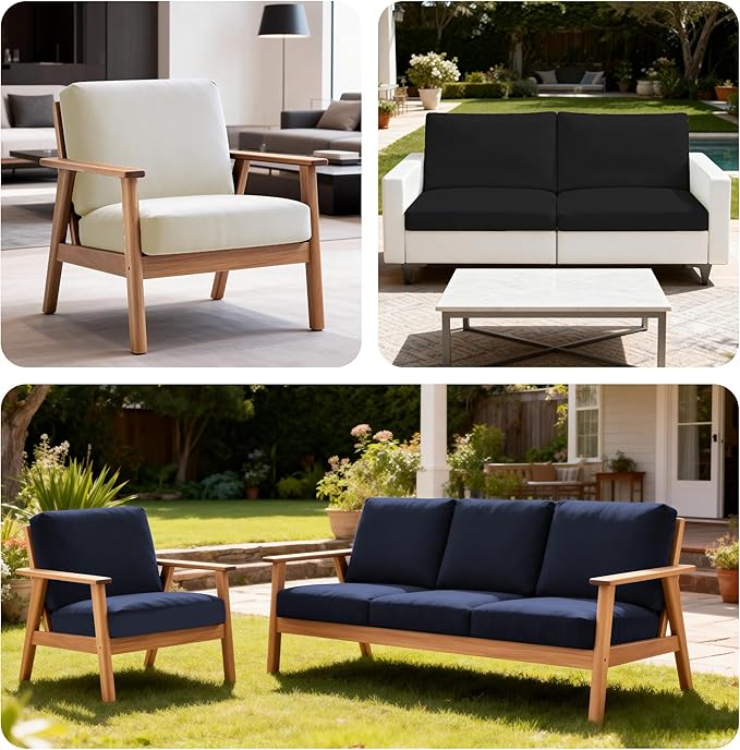4Pcs Patio Stretch Cushion Covers, Outdoor Sofa Replacement Cover Slipcovers - Image 5