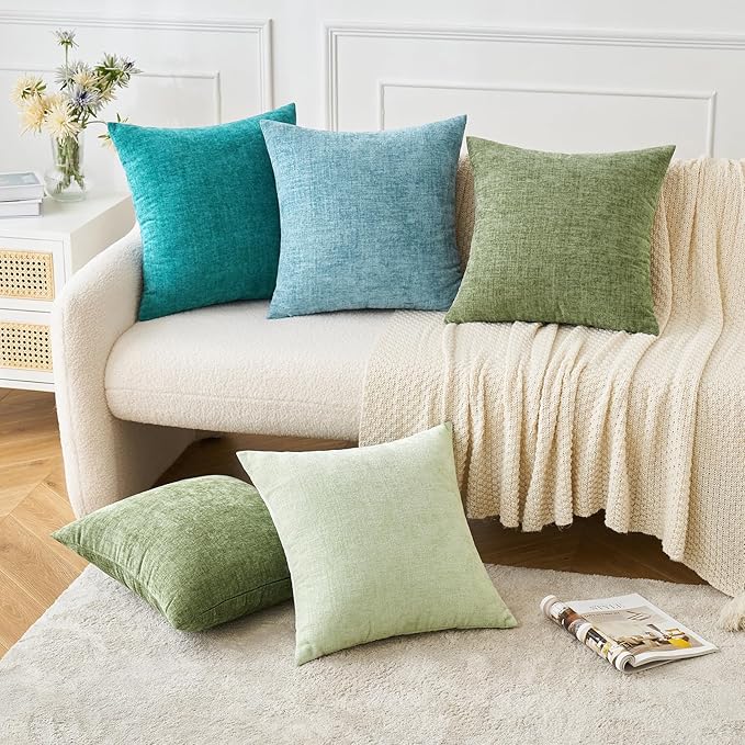 MIULEE Pack of 2 Couch Throw Pillow Covers 22x22 Inch Spring Soft Sage Green - Image 7