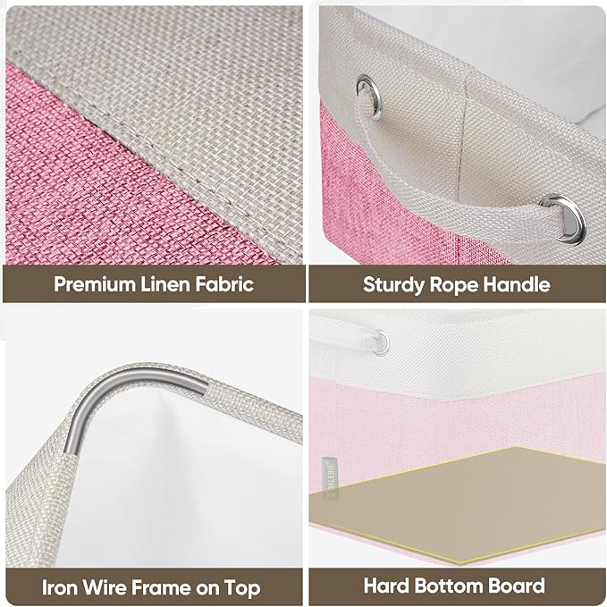 BALEINE 3 Pack Fabric Closet Storage Bins - Image 4