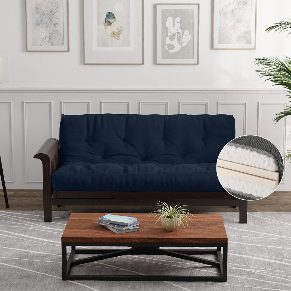 Loosh Home | 6" Full Size Futon Sofa Bed Memory Foam Mattress - USA Made...