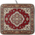 Giwawa Vintage Boho Dish Drying Mat Antique Tribal Rustic Red Floral Dish by Giwawa