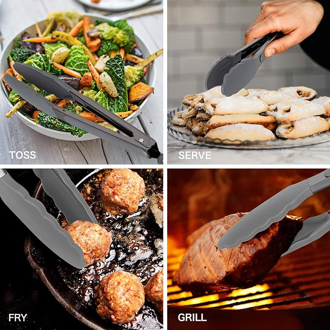 Country Kitchen Stainless Steel Silicone Tipped Kitchen Food BBQ and Cooking - Image 5
