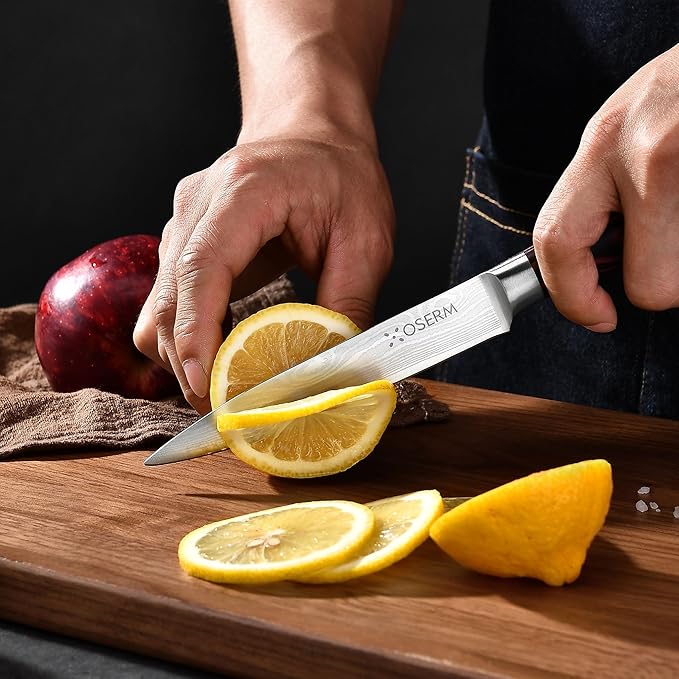 Knife Set | Gift-Ready 6-Piece Japanese Style Kitchen Knife Set — Burgundy Gift - Image 8