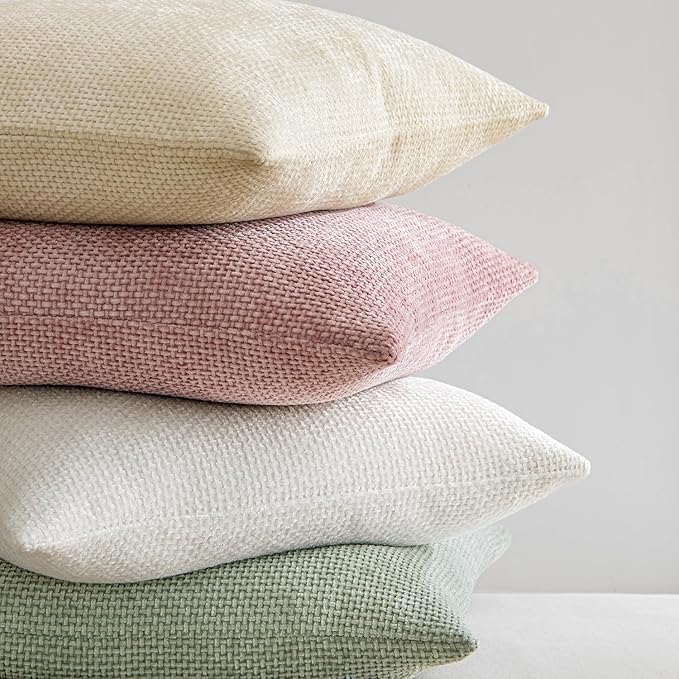 MIULEE Pack of 2 Couch Throw Pillow Covers 18x18 Inch Neutral Cream Modern Boho - Image 4