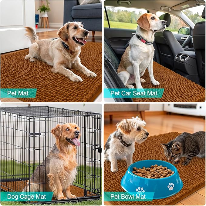 OLANLY Dog Door Mat for Muddy Paws 44x24, Absorbs Moisture and Dirt, Absorbent - Image 7