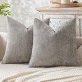 MIULEE Pack of 2 Couch Throw Pillow Covers 18x18 Inch Light Gray Modern Boho by MIULEE