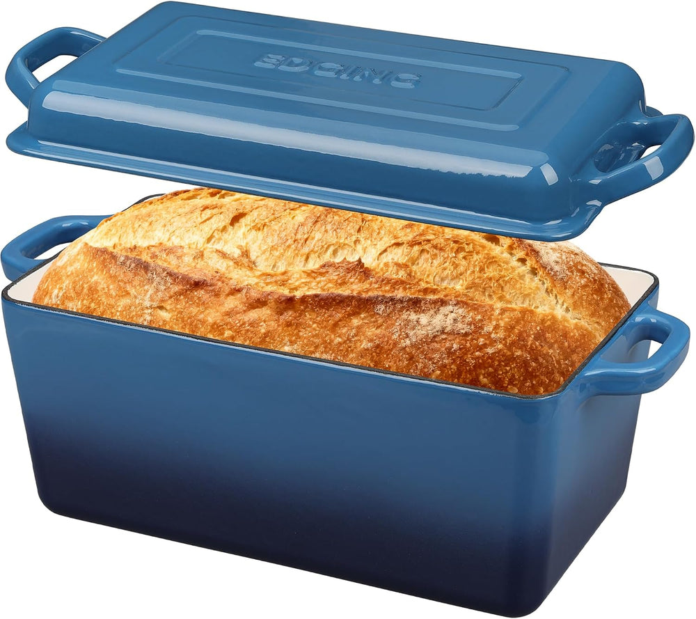 EDGING CASTING Enameled Cast Iron Dutch Oven, Oblong Bread Oven
