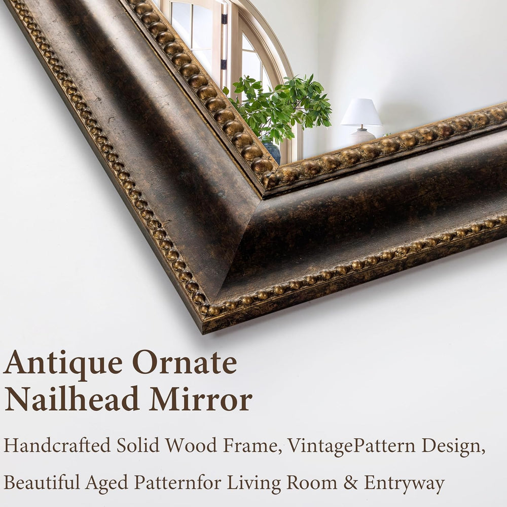 34.2 x 50 Inch Extra Large Statement Bedroom Wall Mirror, Traditional Decorat...