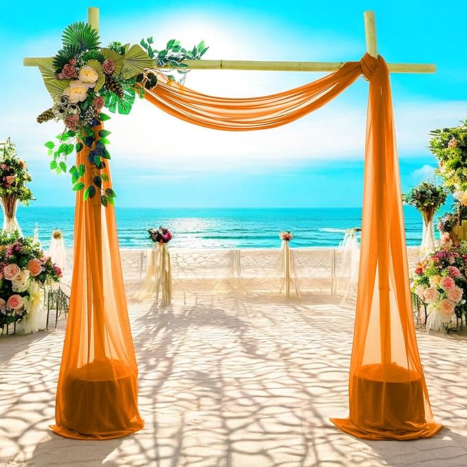 MDS Halloween Chiffon Draping Fabric - 2 Panel, 30" Wide x 30ft Long - S...