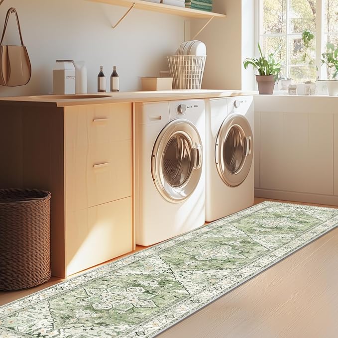 Yamaziot Washable Runner Rug, 2x8 Non-Slip Boho Vintage Hallway Rug Runner - Image 7