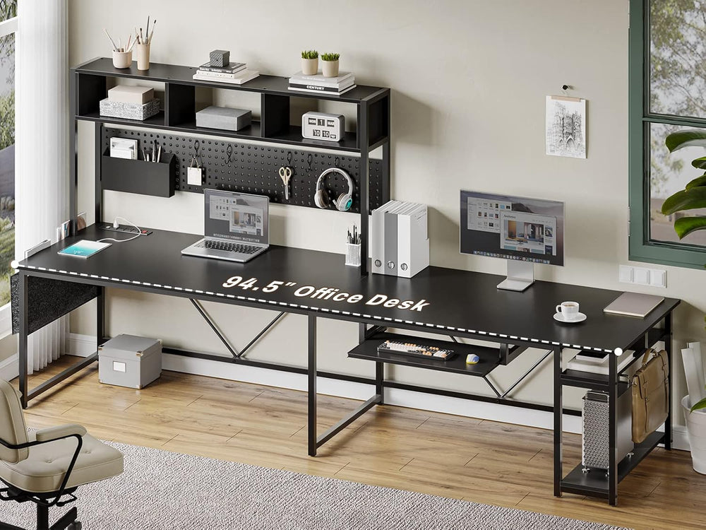 SEDETA L Shaped Gaming Desk, Reversible Computer Desk with Power Outlet and P...