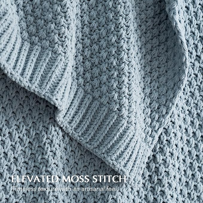 EVERGRACEHOME Chunky Chenille Knit Throw Blanket - Image 2