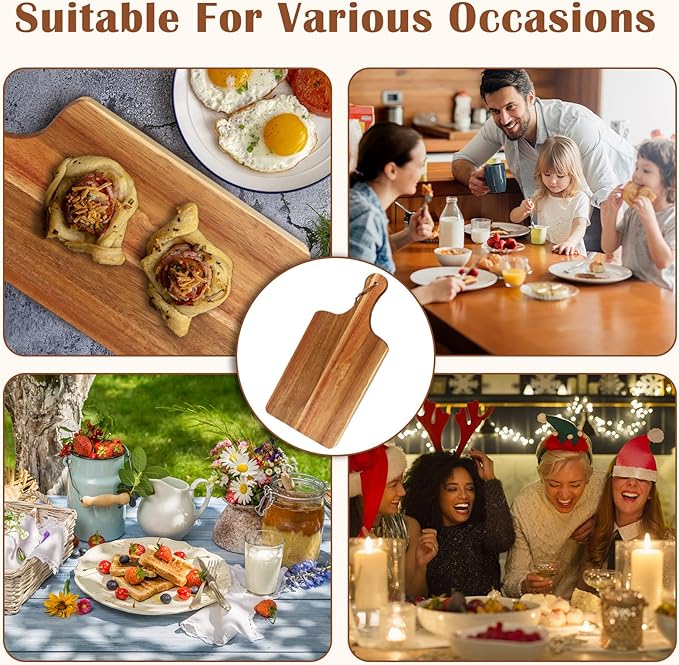10 Packs Acacia Wood Cutting Board, 15 x 7 Inch Plain Chopping Board - Image 5