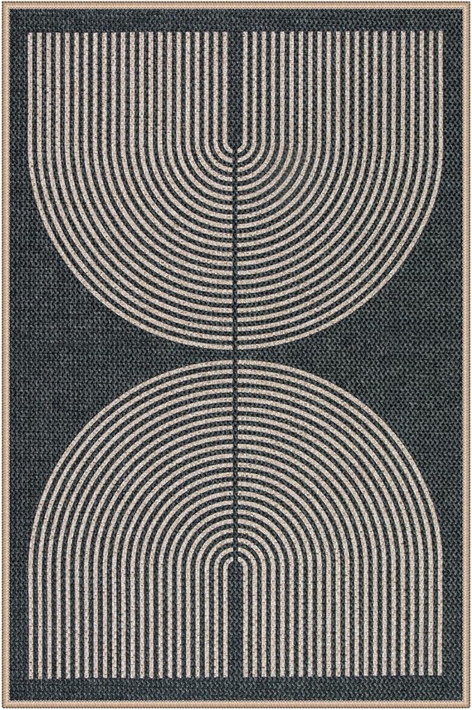 Lahome Enfys Rainbow Easy Jute Rug, Farmhouse Non Slip Non Shedding Lightweight - Image 7
