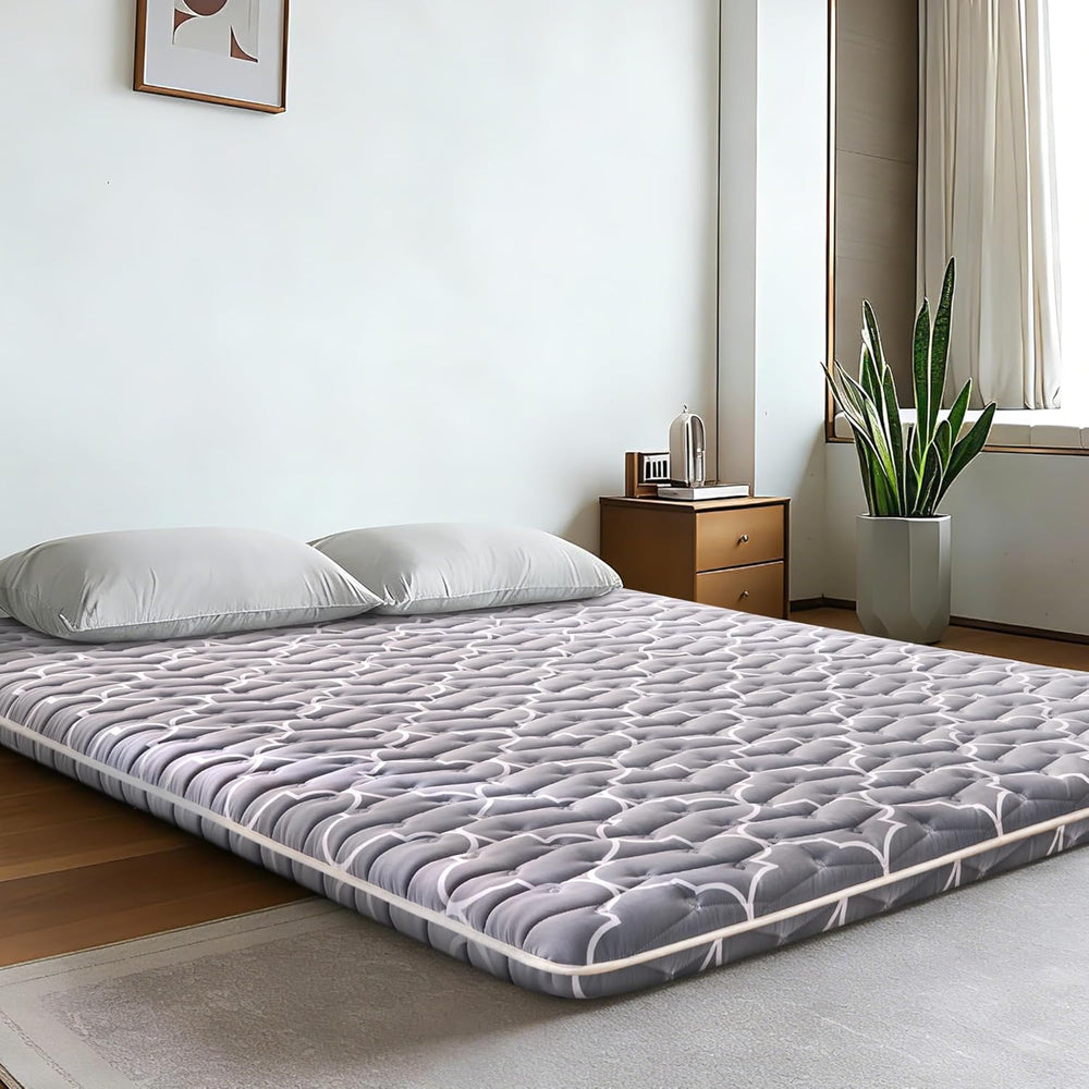 6th Generation Japanese Floor Futon Mattress - Extra-Thick 9-Layer Modern Fut...