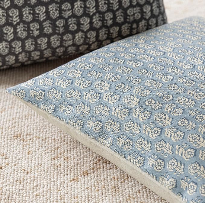 Foindtower Set of 2 Decorative Vintage Floral Print Throw Pillow Covers Neutral - Image 3