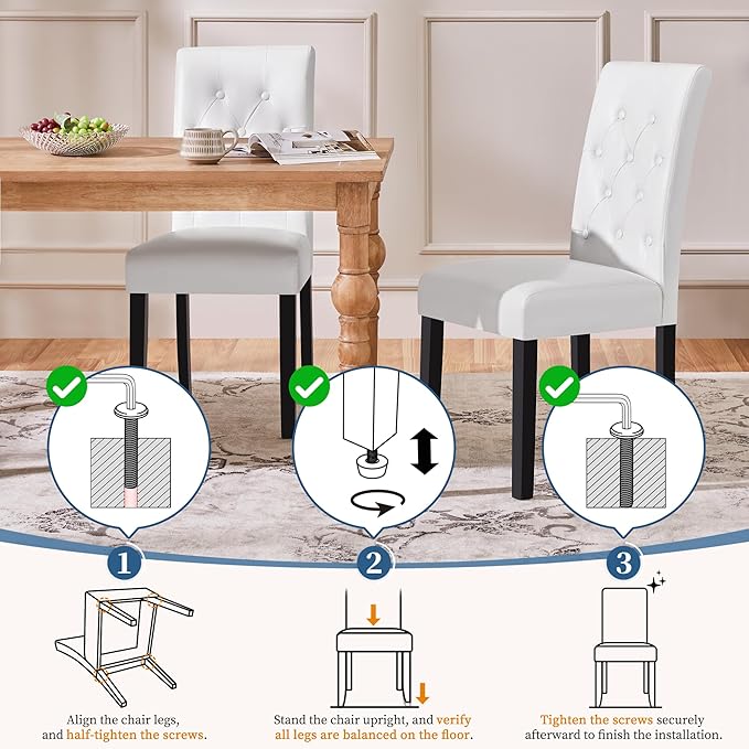Yaheetech Dining Chairs Set of 6 Modern Style Faux Leather Dining Room Chairs...