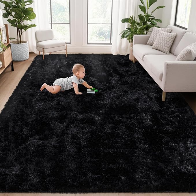 5x8 Area Rug for Living Room: Fluffy Shag Soft Washable Rugs Fuzzy Plush Indoor by VECARF