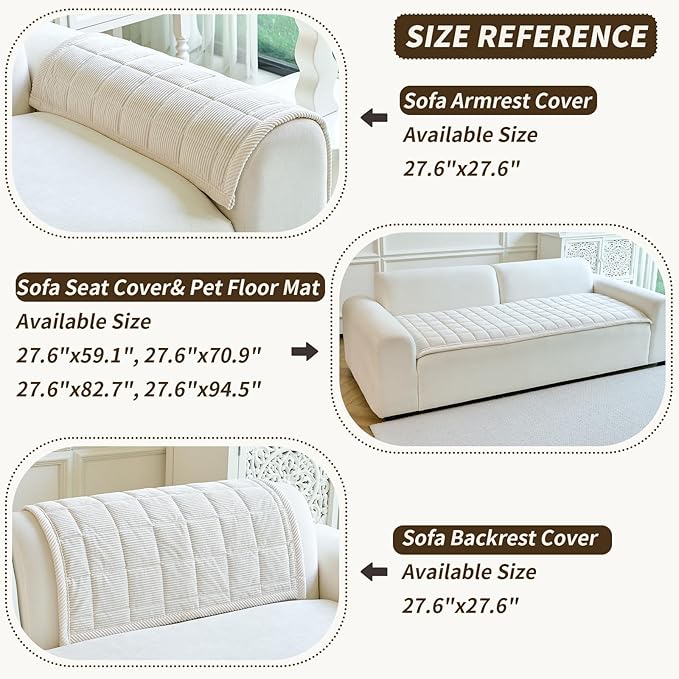 Couch Covers for Dogs Washable, Non Slip Couch Covers for Loveseat Sofa Pet - Image 3