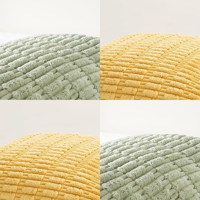 Fancy Homi Set of 4 Spring Boho Decorative Throw Pillow Covers 26x26 Inch - Image 4