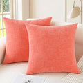 CaliTime Throw Pillow Covers Decorative 26 X 26 Inches Pack of 2 Cozy Chenille by CaliTime