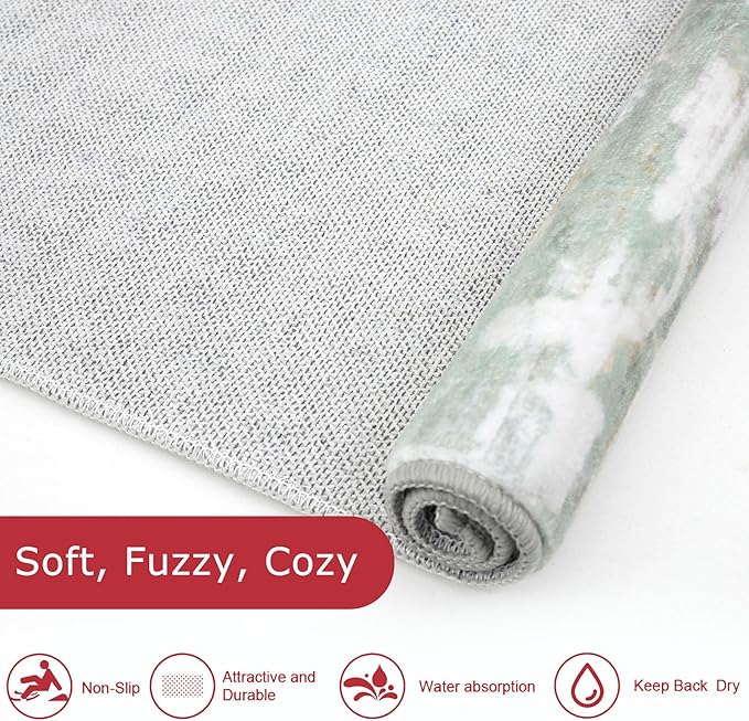KOZYFLY Small Area Rug 2x3 Rug Entryway Rugs Modern Abstract Indoor Non-Slip - Image 5