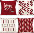 YCOLL Christmas Pillow Covers 18x18 Set of 4, Modern Sofa Throw Pillow Cover by PillowCoversExpert