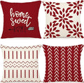 YCOLL Christmas Pillow Covers 16x16 Set of 4, Modern Sofa Throw Pillow Cover by PillowCoversExpert