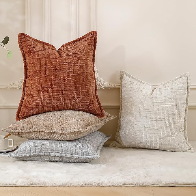 HPUK Fall Chenille Soft Throw Pillow Covers 18x18 Set of 2, Accent Cushion - Image 8