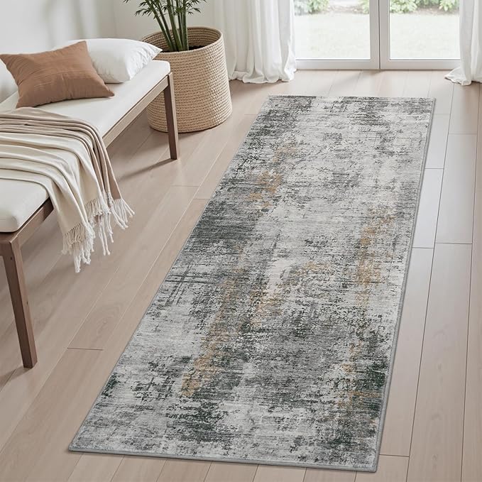AMOAMI 2 x 6 Hallway Runner Rug Non Slip Super Soft Runner Rugs Machine by AMOAMI