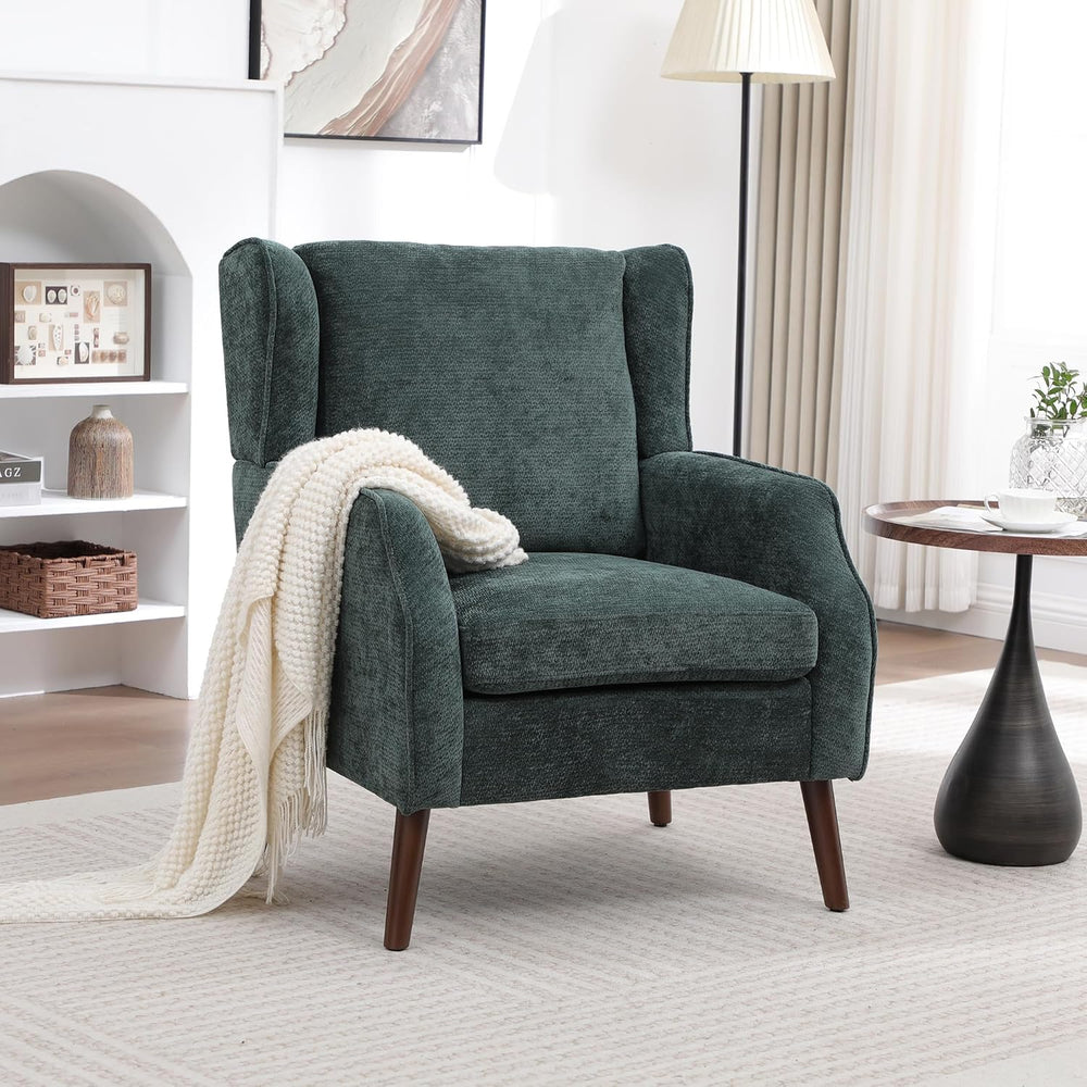 Accent Chair for Living Room,Mid Century Modern Wingback Chair for Bedroom,Up...